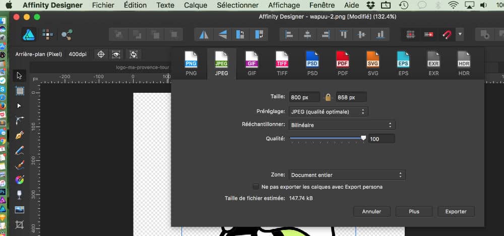Optimiser ses images pour le web avec Affinity Designer - 2