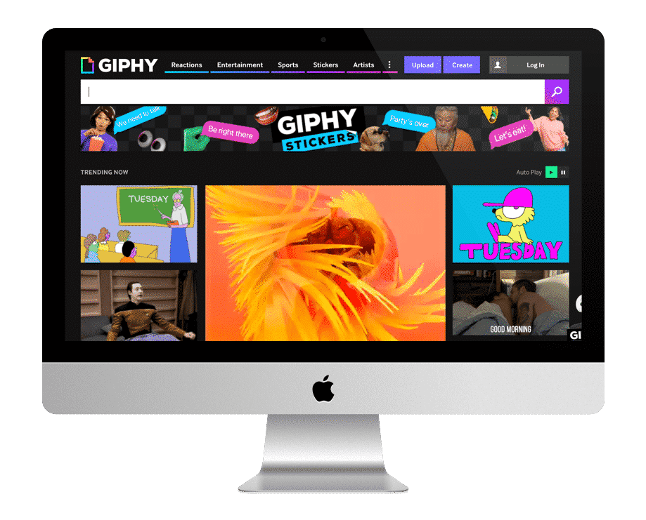 Giphy - site de Gif gratuits