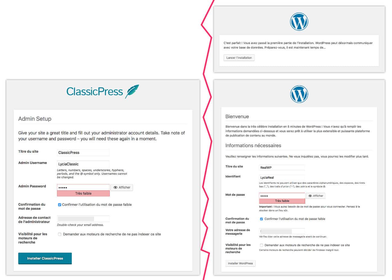 installation classicpress vs wordpress