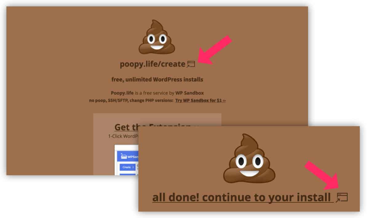 Créer un site temporaire avec Poopy.life