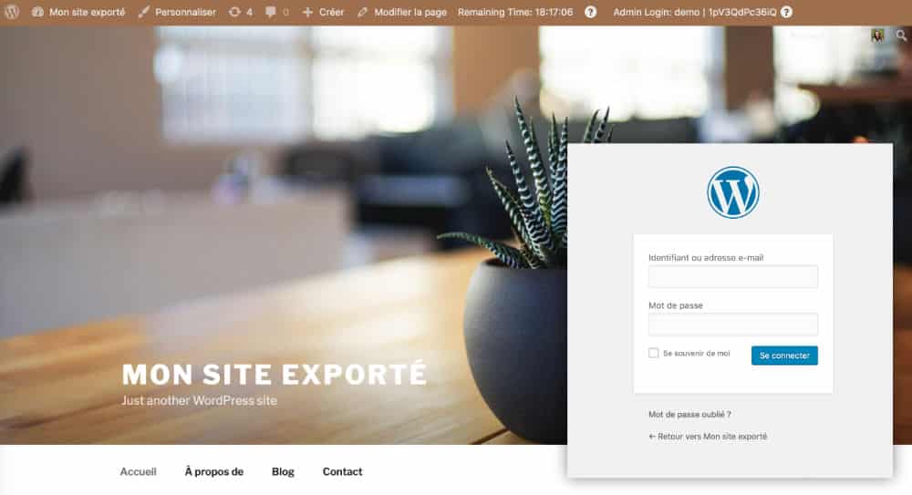 Connexion au site WordPress Poopy.life