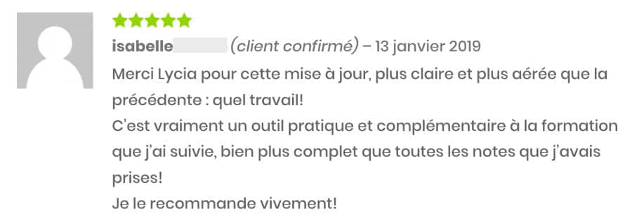 avis d'Isabelle sur guide WordPress PDF