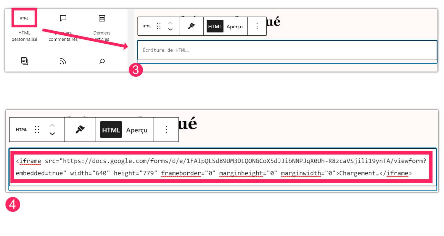 creer forms etape2 wordpress 4