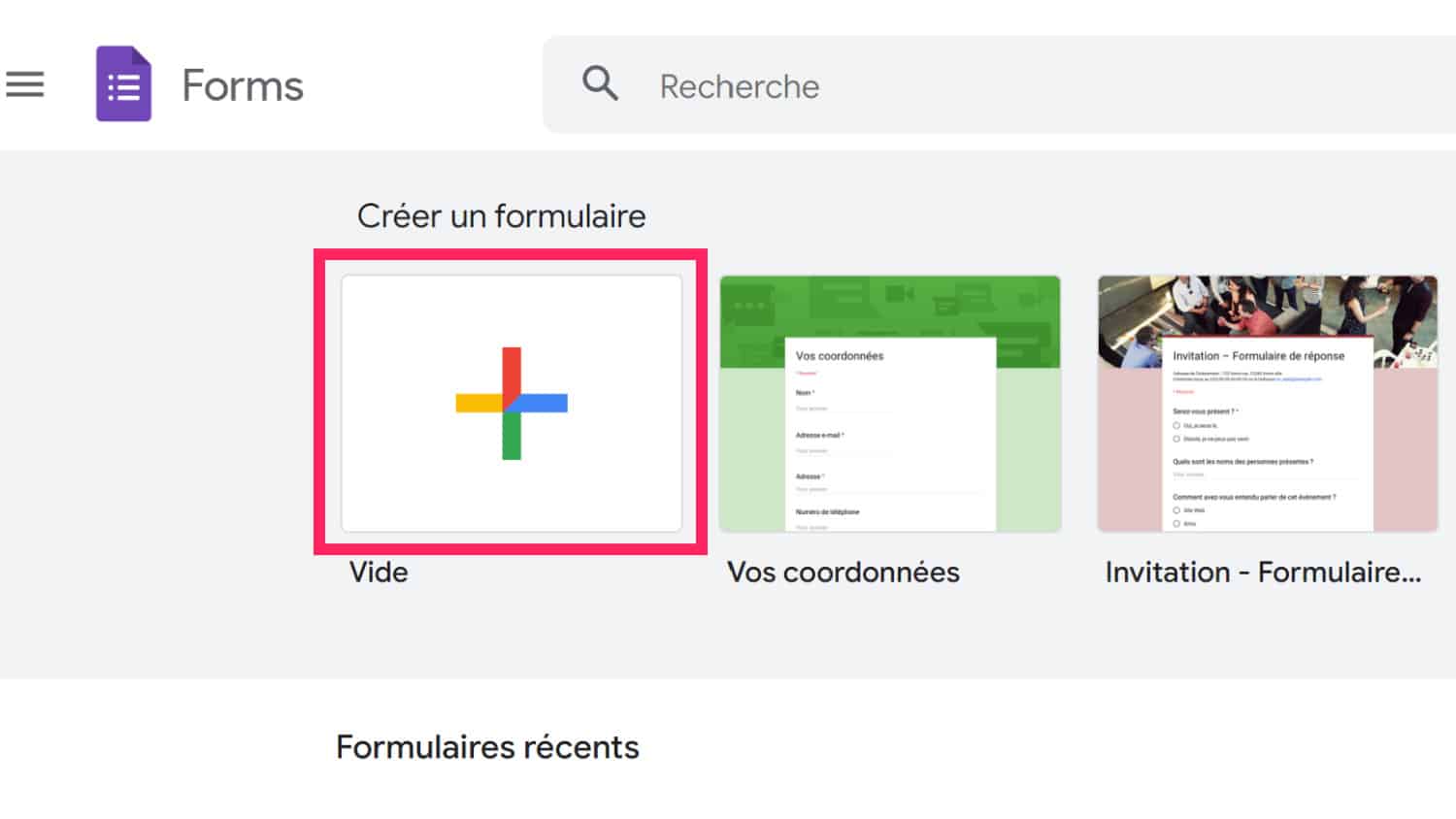 creer google forms etape 2