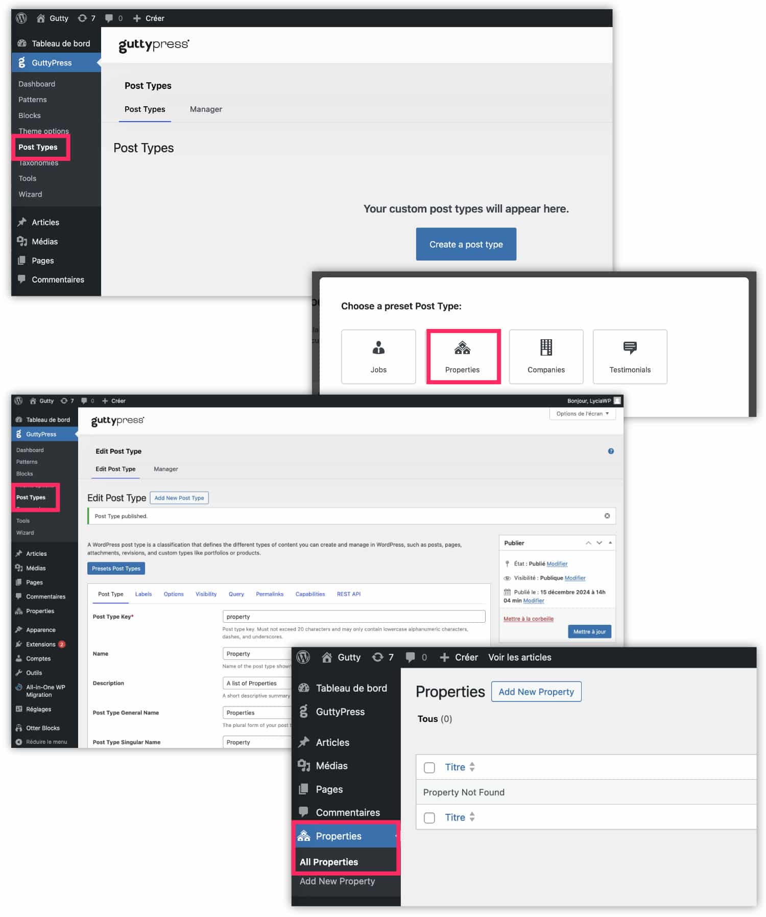 Création de Custom Post Type