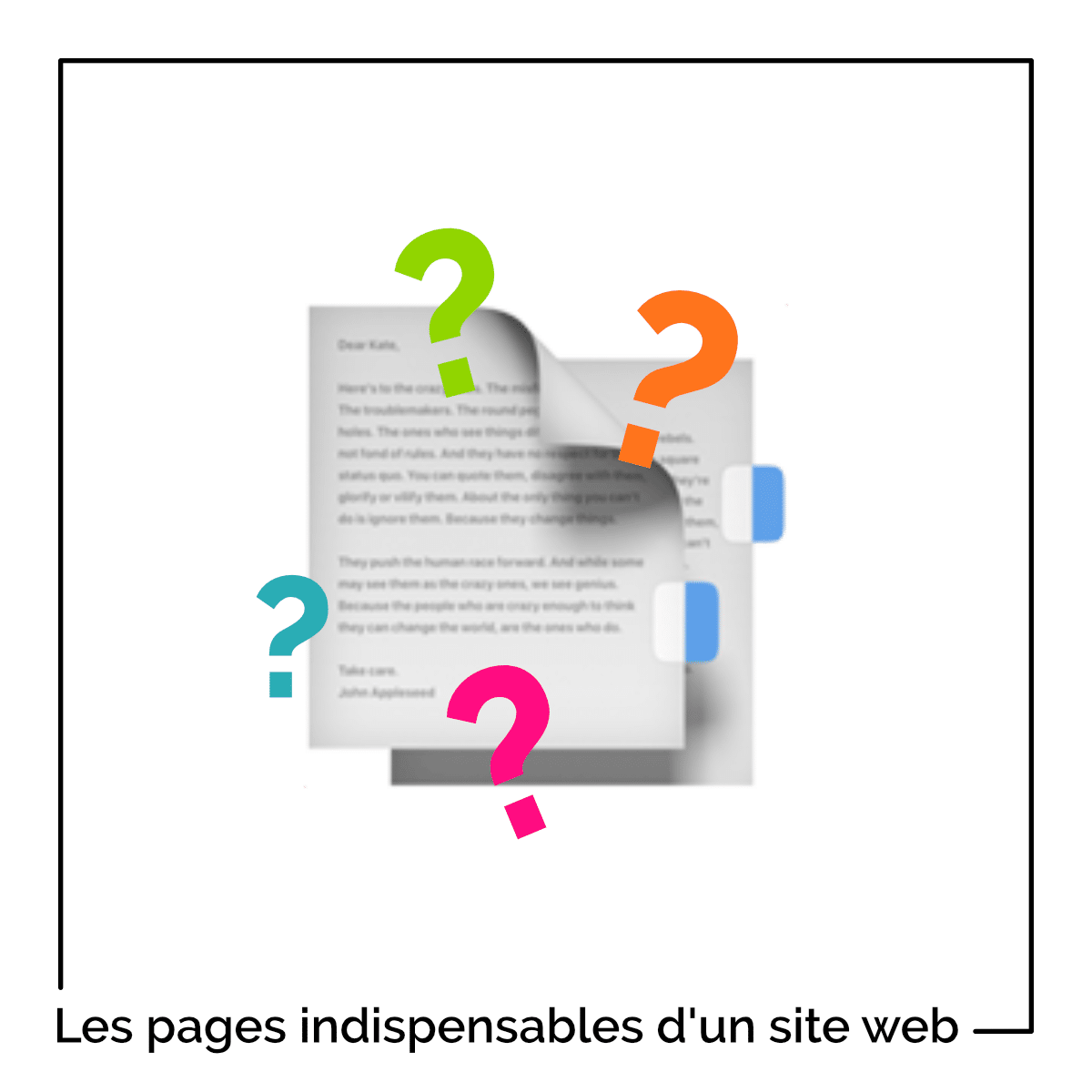 Les pages indispensables d'un site web